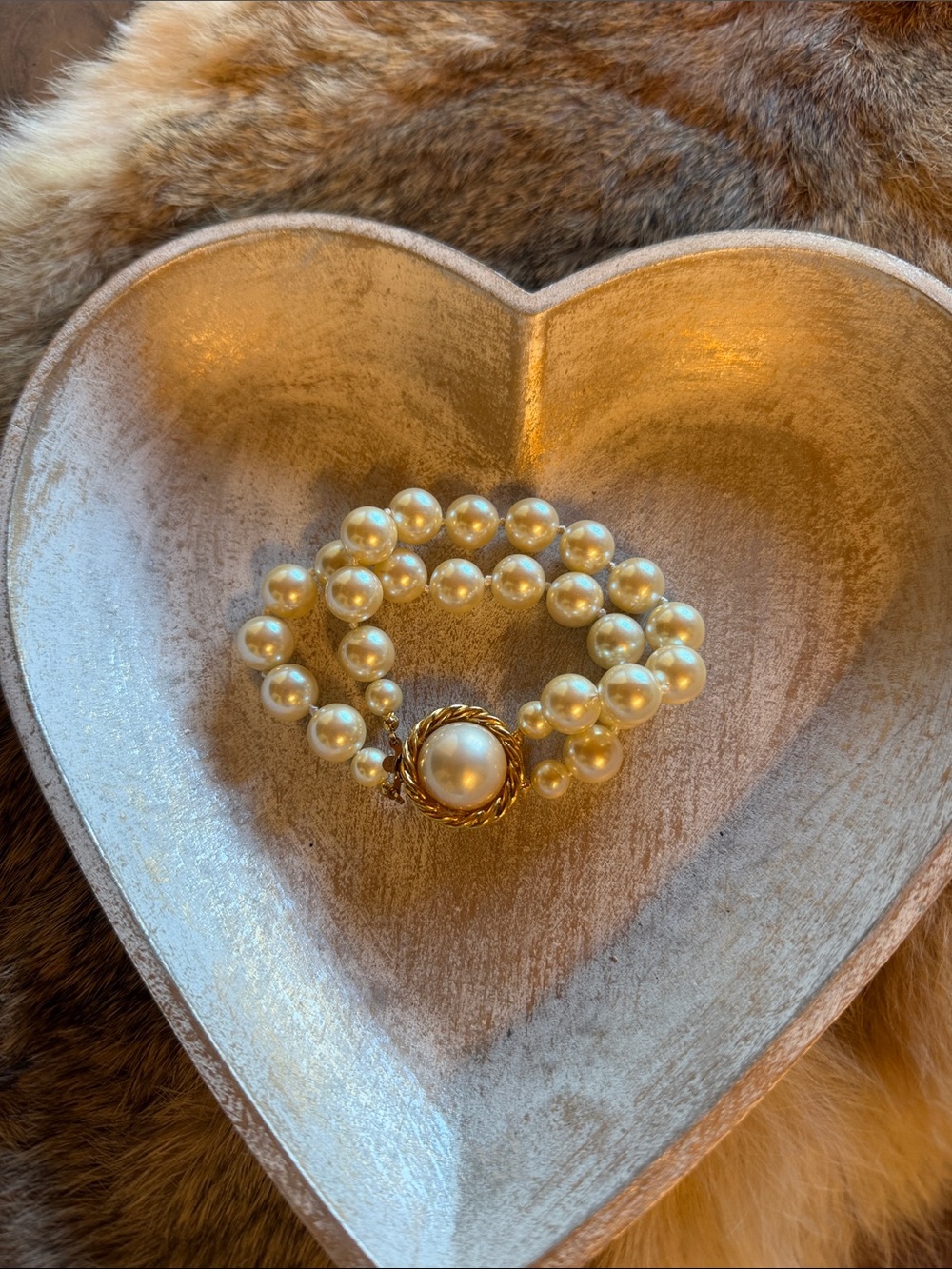 Joan Rivers Gold-Tone and Ivory Pearl Double Strand Bracelet